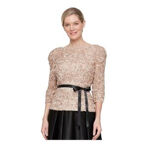 Alex Evenings
Women's 3/4 Sleeve Soutache Blouse